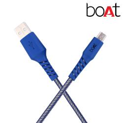 Boat Rugged v2 Extra Tough Unbreakable Braided Micro USB Cable 1.5 Meter (Blue)  
