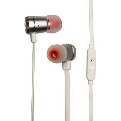 JBL T290 Pure Bass All Metal in-Ear Headphones with Mic (Silver)  