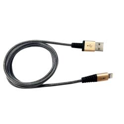 boAt Tough Aluminum Alloy Connector Lightning 1M Cable, Super-Fast 2.4A Rapid Charge, Tough tangle free design for hassle-free life. Compatibility: iPhone, iPad & iPod (Gold)  