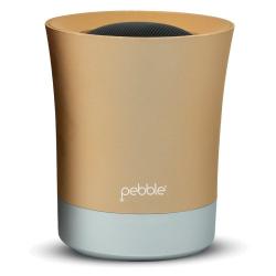 Pebble XS - Wireless Portable Bluetooth Speaker With Microphone / USB / SD Card Reader / AUX IN (Grey) (Gold)  