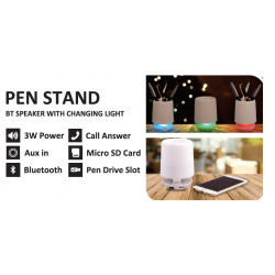Zeno Pen stand BT Speaker with Light Changing Fuction  