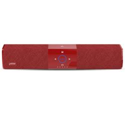 Pebble Encore - Premium Bluetooth Soundbar with Bass Radiators (Inbuilt Microphone / USB / SD Card Reader / AUX IN) (Red)  