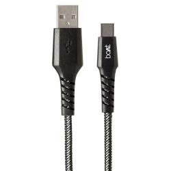 boAt Tough Rugged USB Type-C 3.1 (5GBPS) to USB-A 2.0 Male Cable with 3A Fast Charging & 5Gbps Data Transmission, 1.5 Meter (5 Feet)-(Black)  
