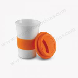 Ceramic Mug with Silicon Lid  