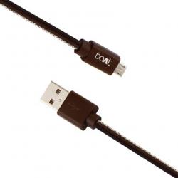 boAt Faux Leather Micro USB Cable  (Dark Brown)  